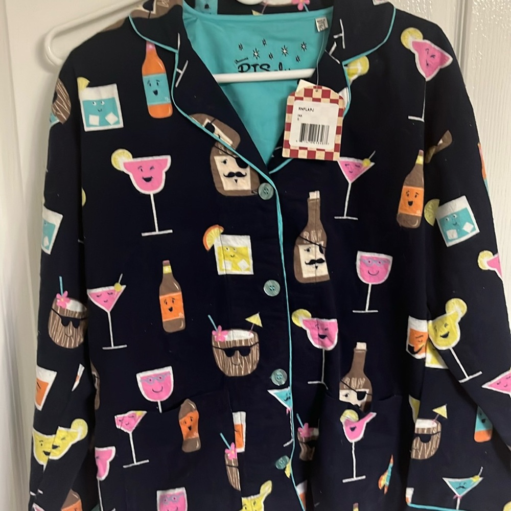 PJ Salvage NWT Size S Happy Hour Flannel PJs *Price Firm*
